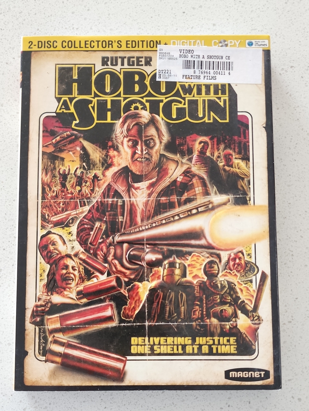 Rutger Hobo With a Shotgun Collector's Edition DVD - Brown/Black Cover, Sealed